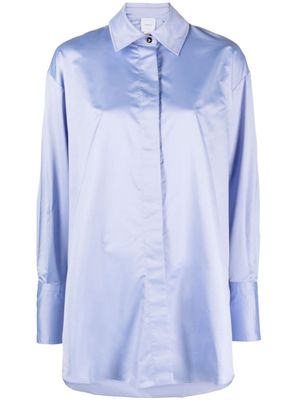 Patou robe-chemise à coupe courte - Bleu