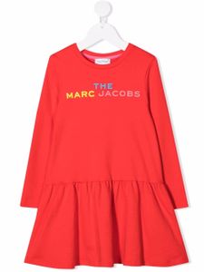 Marc Jacobs Kids robe évasée à logo imprimé - Rouge