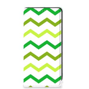 Samsung Galaxy A41 Hoesje met Magneet Zigzag Groen