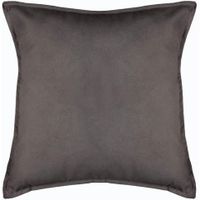 Bank/sierkussens huiskamer Sophia - 45 x 45 cm - donkergrijs - polyester - met rits