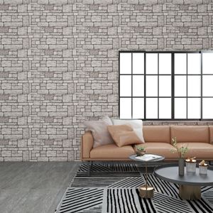 VidaXL 10 st wandpanelen 3d grijze baksteen eps