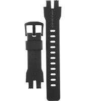 Horlogeband Casio 10443951 Rubber Zwart 16mm
