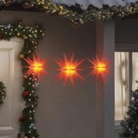 VidaXL Kerstlampen met led's 3 st inklapbaar rood