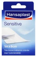 Hansaplast Sensitive 1m x 6cm 10 x 6 cm 10 stuk(s) - thumbnail