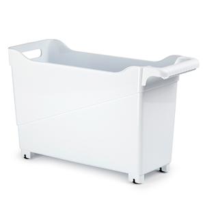 PlasticForte Trolley - wit - L45 x B17 x H29cm - opberger op wieltjes