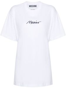 Moschino t-shirt en coton à logo brodé - Blanc