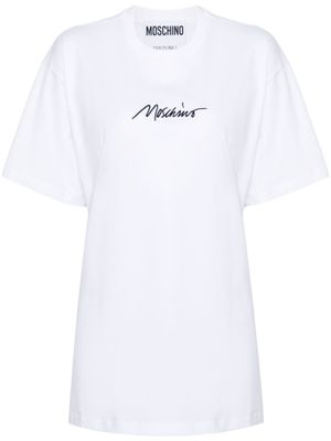 Moschino t-shirt en coton à logo brodé - Blanc