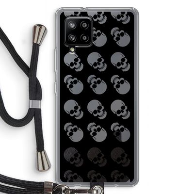 Musketon Skulls: Samsung Galaxy A42 5G Transparant Hoesje met koord