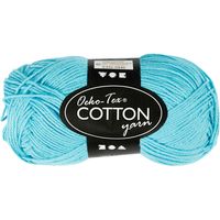 Creativ Company Katoengaren, Turquoise, 50gr, 170m - thumbnail