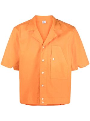 Winnie NY chemise en coton mélangé à coupe crop - Orange