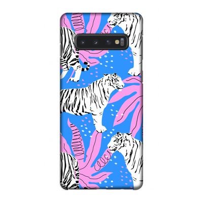 Tijger: Samsung Galaxy S10 4G Volledig Geprint Hoesje