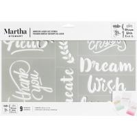Martha Stewart • zelfklevende stencil zinnen x1