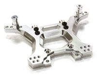 Integy Billet Machined Rear Shock Tower, Silver - Traxxas Slash 4x4 LCG - thumbnail