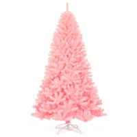 225 cm Roze Kunstkerstboom Scharnierende Sparren Volle Boom 100% Nieuw PVC Materiaal 1258 Takken Kersenbloesem Kleur