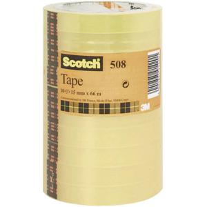 Scotch FT-5100-9664-5 5081566 Plakband Transparant (l x b) 66 m x 15 mm 10 stuk(s)