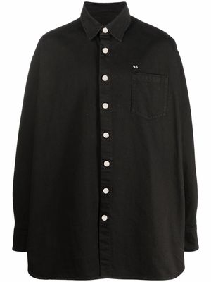 Raf Simons chemise oversize à logo - Noir