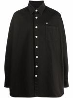 Raf Simons chemise oversize à logo - Noir Raf Simons chemise oversize à logo - Noir