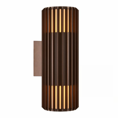 Buitenlamp Aludra zwart ribbel 2x gu10 33 cm