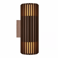 Buitenlamp Aludra zwart ribbel 2x gu10 33 cm