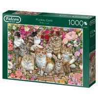 Falcon de luxe Floral Cats 1000 stukjes - thumbnail