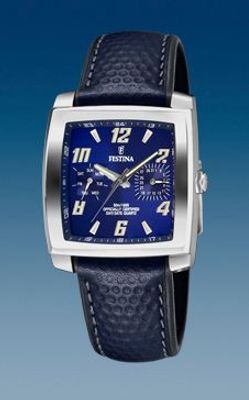 Horlogeband Festina F16182-A Leder Blauw 22mm