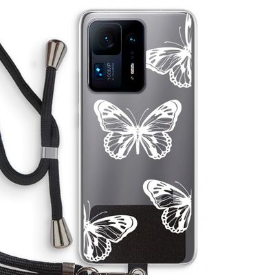 White butterfly: Xiaomi Mi Mix 4 Transparant Hoesje met koord