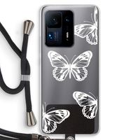 White butterfly: Xiaomi Mi Mix 4 Transparant Hoesje met koord