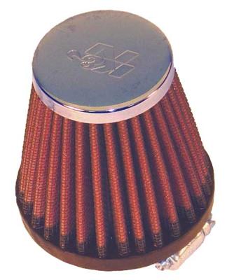 K&N Luchtfilter universeel verchroomd, Universele luchtfilters voor de moto, RC-2310