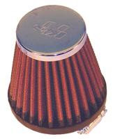 K&N Luchtfilter universeel verchroomd, Universele luchtfilters voor de moto, RC-2310