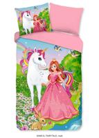 Good Morning Kinderdekbedovertrek "eenhoorn en prinses" - Multi - (140x200/220 cm) - Katoen