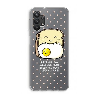 Sleep All Day: Samsung Galaxy A32 5G Transparant Hoesje