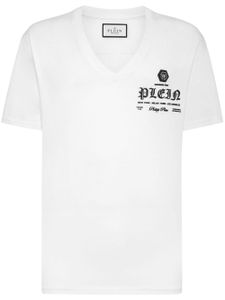 Philipp Plein t-shirt en coton à logo imprimé - Blanc