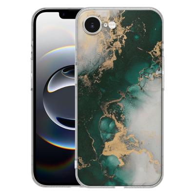 TPU Hoesje iPhone 16e - Marmer Groen Backcover