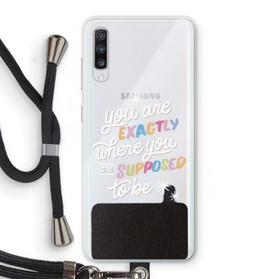 Right Place: Samsung Galaxy A70 Transparant Hoesje met koord