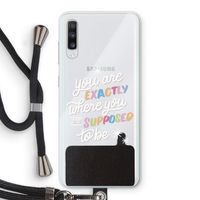 Right Place: Samsung Galaxy A70 Transparant Hoesje met koord