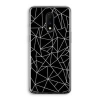 Geometrische lijnen wit: OnePlus 7 Transparant Hoesje