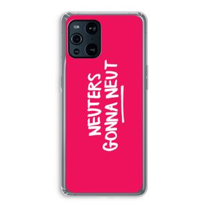 Neuters (roze): Oppo Find X3 Transparant Hoesje