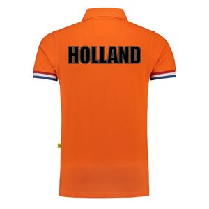 Luxe grote maten Holland supporter poloshirt 200 grams EK / WK voor heren