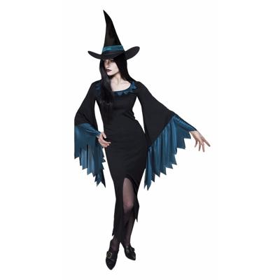 Heksenjurk - zwart / blauw - dames - Halloween verkleedkleding heks Heksenjurk - zwart / blauw - dames - Halloween verkleedkleding heks