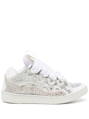 Lanvin baskets Curb à design strassé - Blanc