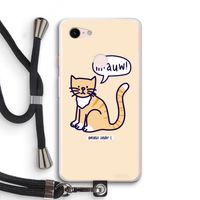Miauw: Pixel 3 XL Transparant Hoesje met koord