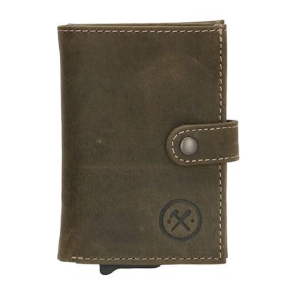 Hide en Stitches Portemonnee met Safety Wallet RFID Idaho Olijf