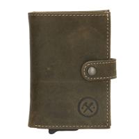 Hide en Stitches Portemonnee met Safety Wallet RFID Idaho Olijf