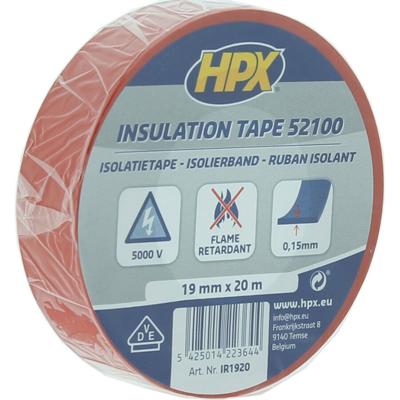 HPX PVC isolatietape VDE - rood - 19mm x 20m