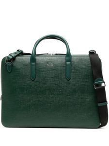 Smythson porte-documents fin Panama en cuir - Vert