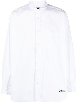 Comme des Garçons Homme chemise en coton à patch logo - Blanc