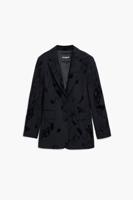 Blazer met fluwelen details - BLACK - XS