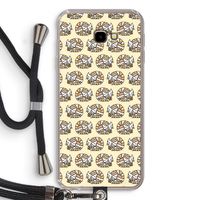 Slapende poes: Samsung Galaxy J4 Plus Transparant Hoesje met koord
