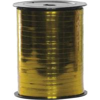 Spoel polyband - sierlint metallic - goud - 250 meter x 5 mm   -