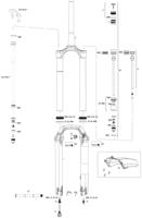 ROCKSHOX verende voorvork "pike ultimate flight attendant" rs suspension fork pike u 29 140mm 44off red